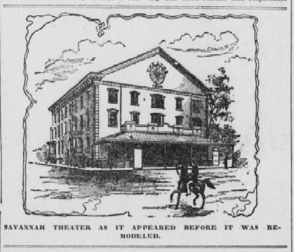 Savannah Theater Before 1840 Savannah Theater Before 1840